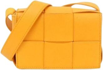 Bottega Veneta Pre-owned Lamb Shoulder Bag - Dames - Vintage Schoudertas - Oranje - ONE Size - Leer - Vintage