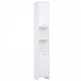 HOMCOM Particle Board Tall Freestanding Bathroom Storage Cabinet White - Home Living | TJ Hughes