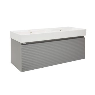 Puma Naturel Mueble De Ba&ntilde;o Con Lavabo Naturel Savona 118x43x44,8 Cm, Gris Mate (savona120gmu2)