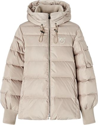 Pinko Crusca Cappa Jacket - Dames - Winterjassen - Beige - S - Leer - Jassen