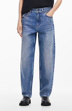 Desigual Ariel Coated Straight Leg Jeans in Blue at Nordstrom Rack, Size 36
