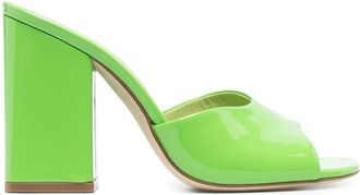 PARIS TEXAS Anja open-toe 105mm sandals - women - Calf Leather/Calf Leather/Calf Leather - 37.5 - Green