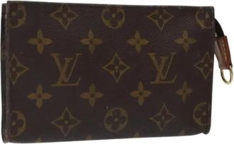 Louis Vuitton Pre-owned Canvas pouches - Dames - Vintage Clutch - Bruin - ONE Size - Leer - Vintage