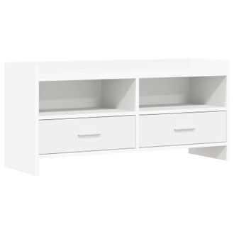 vidaXL Mueble De Tv 100 X 33 X 47 Cm Blanco Madera De Ingenier&iacute;a Vidaxl