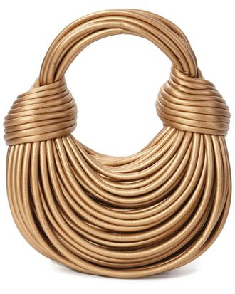 Tiffany & Fred Smooth Metallic Leather Top-Handle Bag