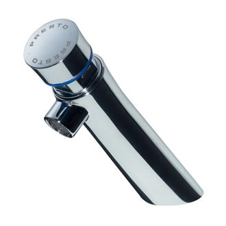 Presto Grifo De Agua Fr&iacute;a Temporizado Con Pulsador Y Palanca Presto Neo Cromado Para Lavabo
