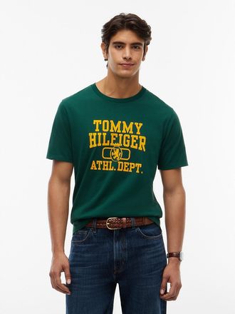 Tommy Hilfiger Mens Athletic Department Logo T-Shirt - Ornamental Green - XXXL