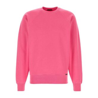 Tom Ford Sweatshirts, male, Pink, Size: M Cotton Crew Neck Sweatshirt