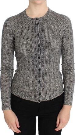 Dolce & Gabbana Cardigans - Dames - Vesten - Grijs - XS - Wol - Truien & Vesten