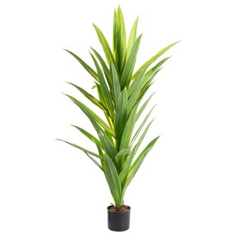 Beliani Planta Artificial En Maceta &Aacute;rbol Decoraci&oacute;n Moderna De Pl&aacute;stico Para Interiores Hecha A Mano 150 Cm Verde Dracaena Tree