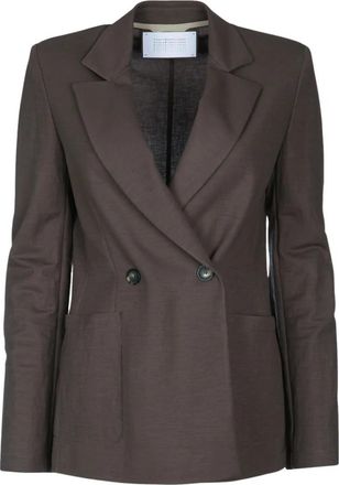 Harris Wharf London D.b. Blazer met schoudervullingen - Dames - Blazers - Grijs - 2XS - Jassen