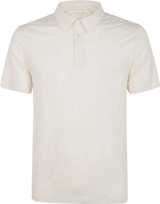 Majestic Filatures Linnen Polo Shirt met Korte Mouwen - Heren - Polos - Beige - M - Linnen - Tops
