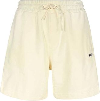 Msgm Hombre, Pantalones cortos, Beige, Talla: XS