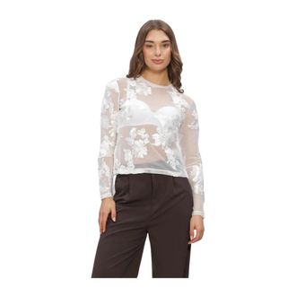 Copenhagen Muse Overhemden, Dames, Wit, M, Leer, Cmflow Blouse