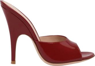 Gianvito Rossi Sofia Mule - female - Gianvito Rossi - Heeled Mules - Red - 6 1/2 UK - Shoes