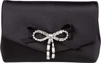 Jimmy Choo London Mini Soft Bow Bag Made Of Delicate Satin