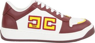 Elisabetta Franchi Stijlvolle Sneakers voor Trendy Outfits - Dames - Sneakers - Rood - 40 EU - Leer - Schoenen