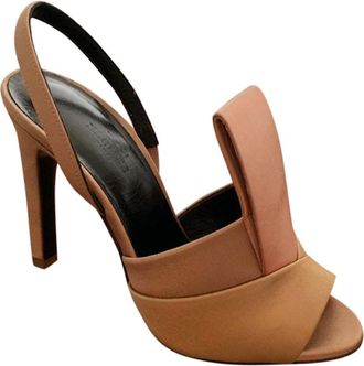 Herm&egrave;s Satin Pleated Sandals Size 36