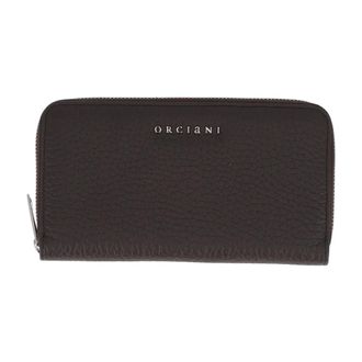 Orciani Portafoglio Zip Around Soft in pelle - Dames - Portefeuilles - Bruin - ONE Size - Katoen - Accessoires