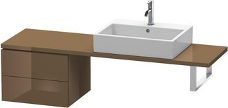 Duravit Consola Baja L-cube 520x477x400mm Alto Brillo Marr&oacute;n Oliva