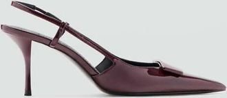 Mango Scarpe tacco vernice bordeaux - Donna - 42 - MANGO