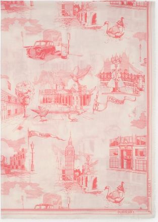 Burberry London Landmarks Wool Silk Scarf