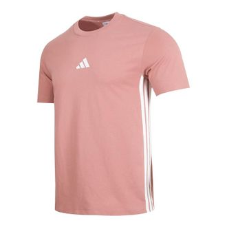 adidas Essentials Performance T-Shirt Asia Sizing Pink White JE6395