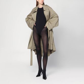 Balenciaga Beige double-breasted cotton trench coat