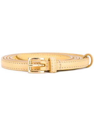 Prada Light Yellow Logo Buckle Belt