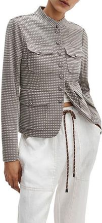Rag & Bone Mercer Ponte Blazer in Black Plaid at Nordstrom, Size 10