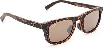 Maui Jim Aliali Fashion Sunglasses Matte Dark Havana/Hcl Bronze Polarized, Nylon