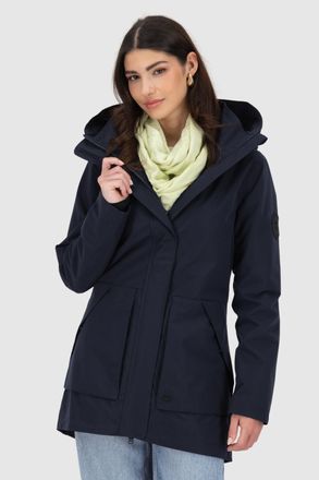 Alife And Kickin Outdoorjacke ALIFE & KICKIN ArlettaAKA, Damen, Gr. XXL, marine, Web, Obermaterial: 100% Polyester, unifarben, figurbetont Po-bedeckend, ohne Ausschnit