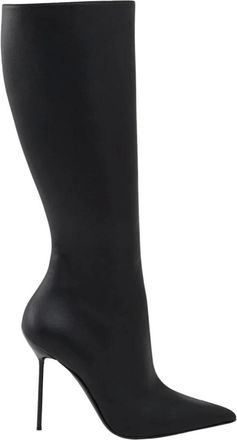 PARIS TEXAS Schoenen, Dames, Zwart, 39 EU, Leer, Lidia Leren Laarzen