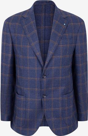 Giampaolo Blazer aus Alpakawolle und Kaschmir mit Karos Leuca