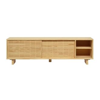 Naan Furniture Mueble de tv de madera natural con mallorquina 150 cm sin barnizar