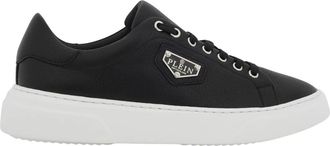 Philipp Plein Lo-Top Sneakers Iconic Plein - unisex - Sneakers - Zwart - 36 EU - Leer - Schoenen