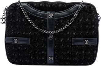 Chanel Pre-owned Vintage Crossbody Bag - Dames - Vintage Schoudertas - Zwart - ONE Size - Leer - Vintage