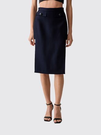 Elisabetta Franchi High-Waisted Cool Wool Midi Pencil Skirt