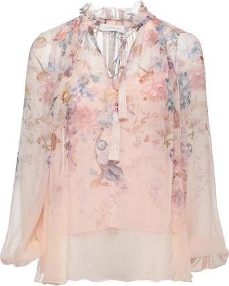 Zimmermann Valiant Billow Blouse - Dames - Blouses & Shirts - Veelkleurig - Maat: M Viscose