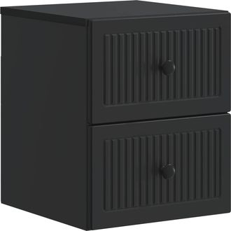 vidaXL Mesita De Noche De Pared Negro 33 X 34,5 X 40 Cm Vidaxl
