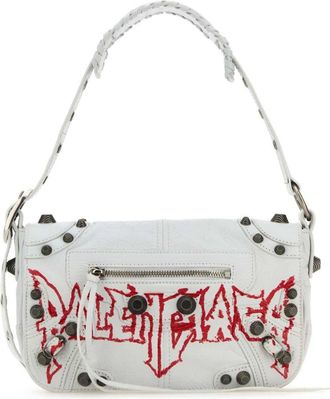 Balenciaga Le Cagole XS DIY Metal messenger bag - men - Lamb Skin - One Size - White