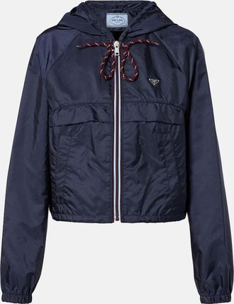 Prada Giacca in Re-Nylon con cappuccio