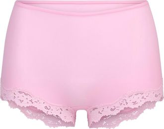 SKIMS Lace-trimmed boy Shorts - Pink - M (UK12-14)
