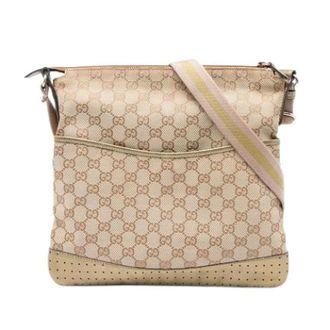 Gucci Pre-owned Vintage Crossbody Bag - Dames - Pre-owned - Beige - Maat: ONE Size Leer