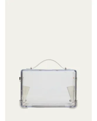 Christian Louboutin Mens Tactical Transparent Canopy Logo Briefcase