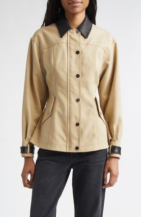 Veronica Beard Talla Water Repellent Cotton Jacket in Sand at Nordstrom, Size 00