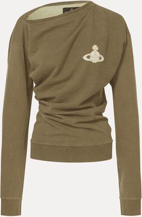 Vivienne Westwood Ls Hebo Sweatshirt Washed Felpa Green M Unisex