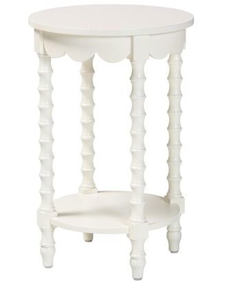 Baxton Studio Sally Round Nightstand With Bamboo Inspired Legs