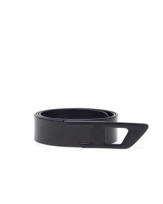 Diesel Black D Logo Buckle Belt