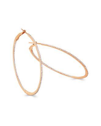 Sabrina Designs 14K Rose Gold 0.70 Ct. Tw. Diamond Inside Out Hoops